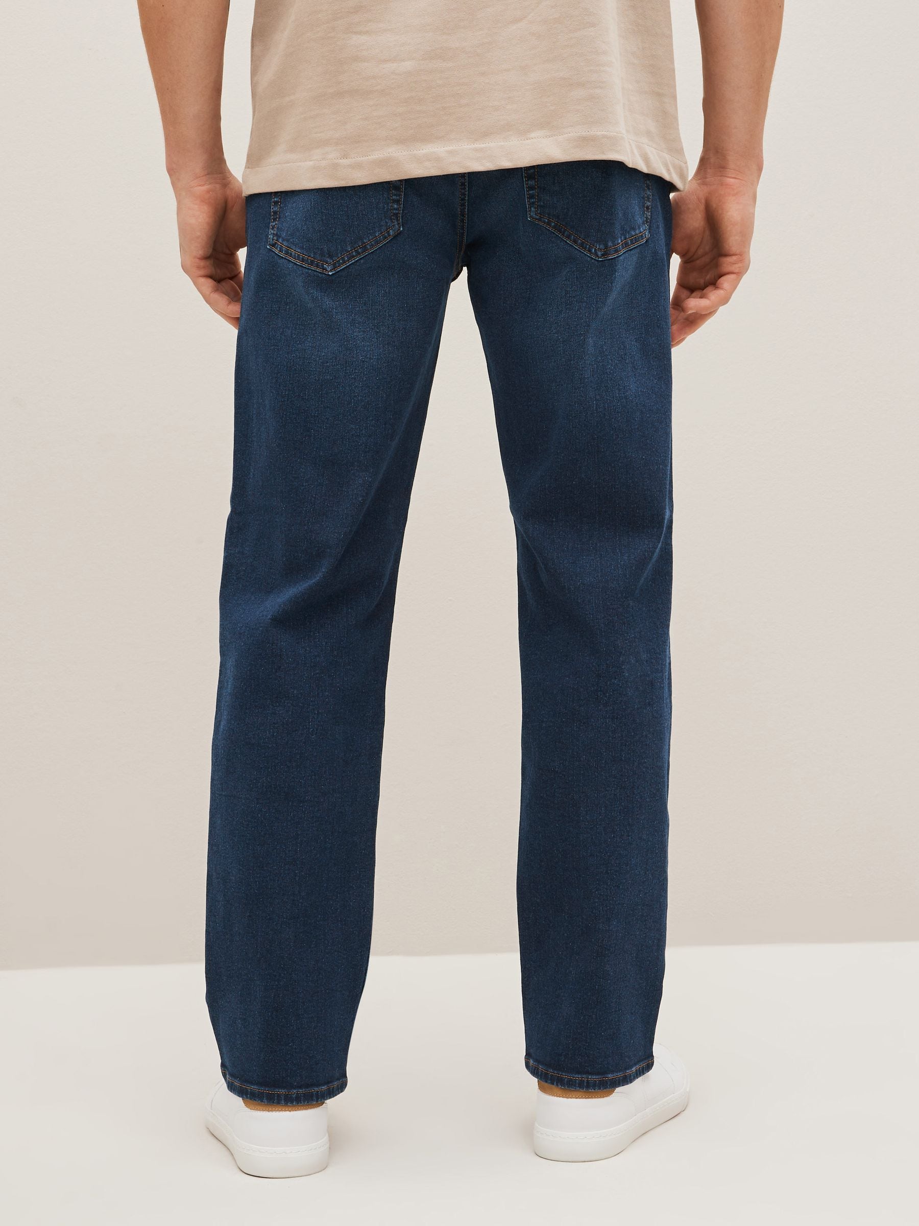 Normaal blauw - Straight-fit Essential stretchy jeans met rechte pasvorm