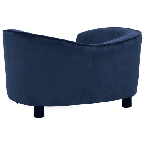 Sofá de pelúcia azul para cães Vidaxl