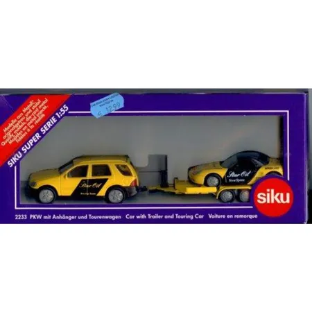 SIKU 2233 PKW mit Anhänger und Tourenwagen