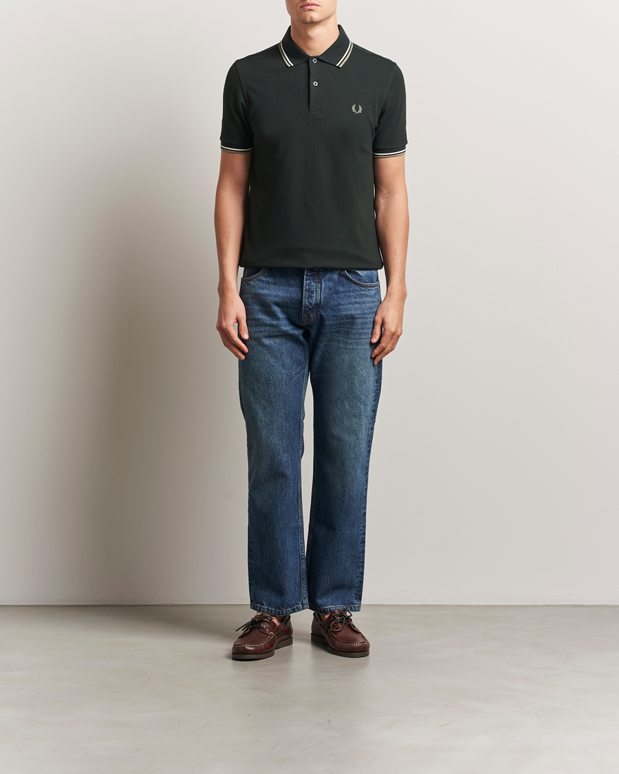Fred Perry Twin Tipped Polo Shirt Night Green