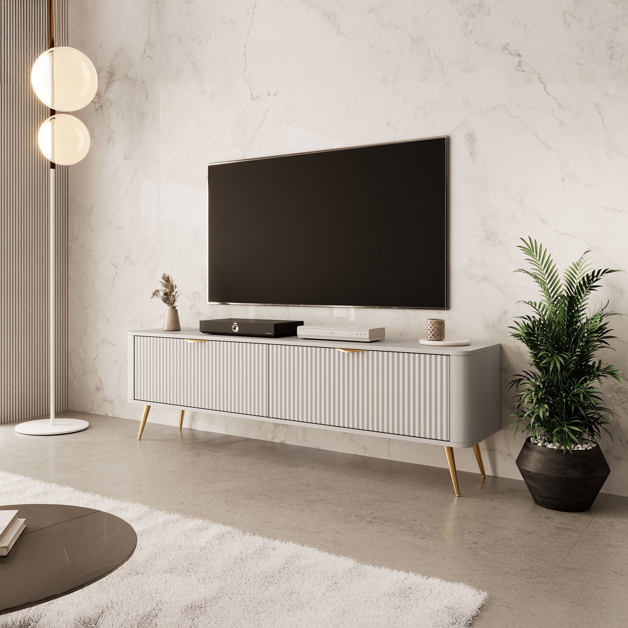 Meubella - TV-Meubel Lima - Beige - 163 cm