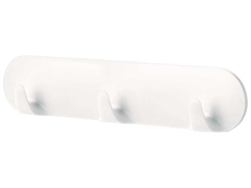 tesa Hakenleiste Weiss, 3 kg Hakenleiste mit Powerstrips-Befestigung, weiss