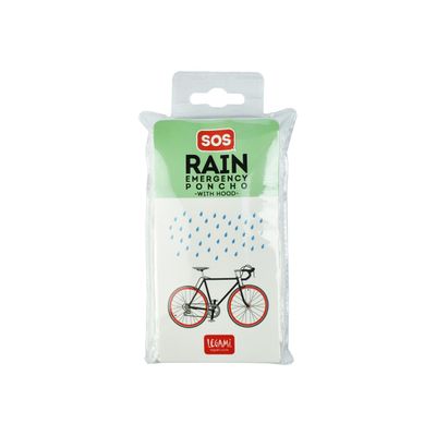 Legami Sos Rain - Poncho de pluie jetable - imperméable - plastique