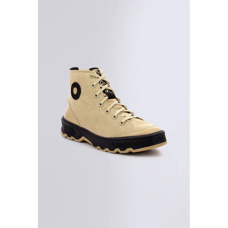 KICK WAY BEIGE CLAIR SNEAKERS HAUTES Textile Homme