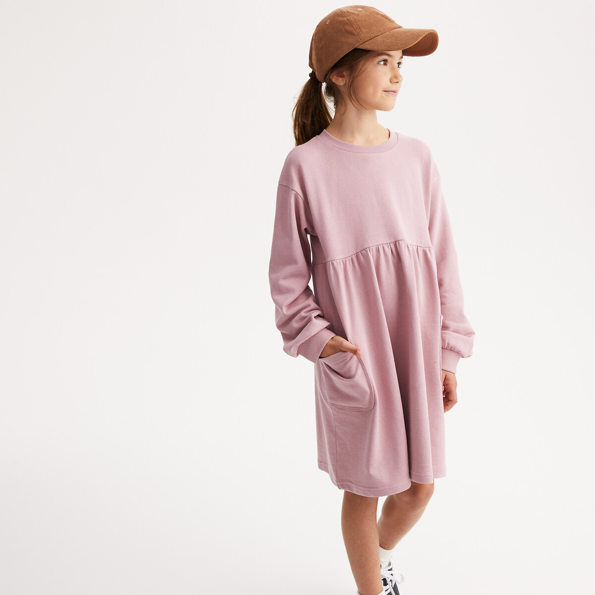 COLEÇÕES LA REDOUTE<br>Vestido de lã polar de manga comprida
