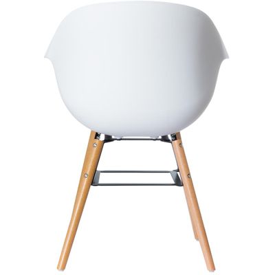 Lot de 2 chaises WISEMAN - Pieds en hêtre massif - blanc