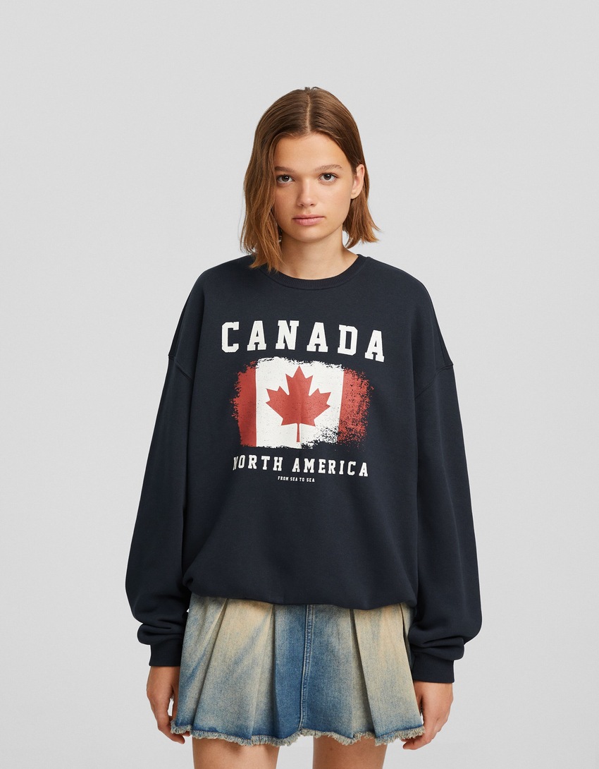 Moletom estampado oversized