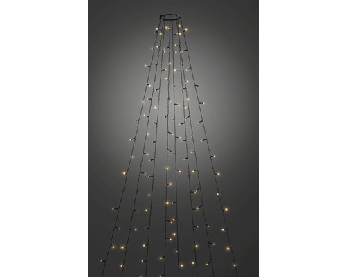 LED-boomschaduw met ring Konstsmide 400 LED's, amberkleurige lichtkleur, inclusief glittereffect