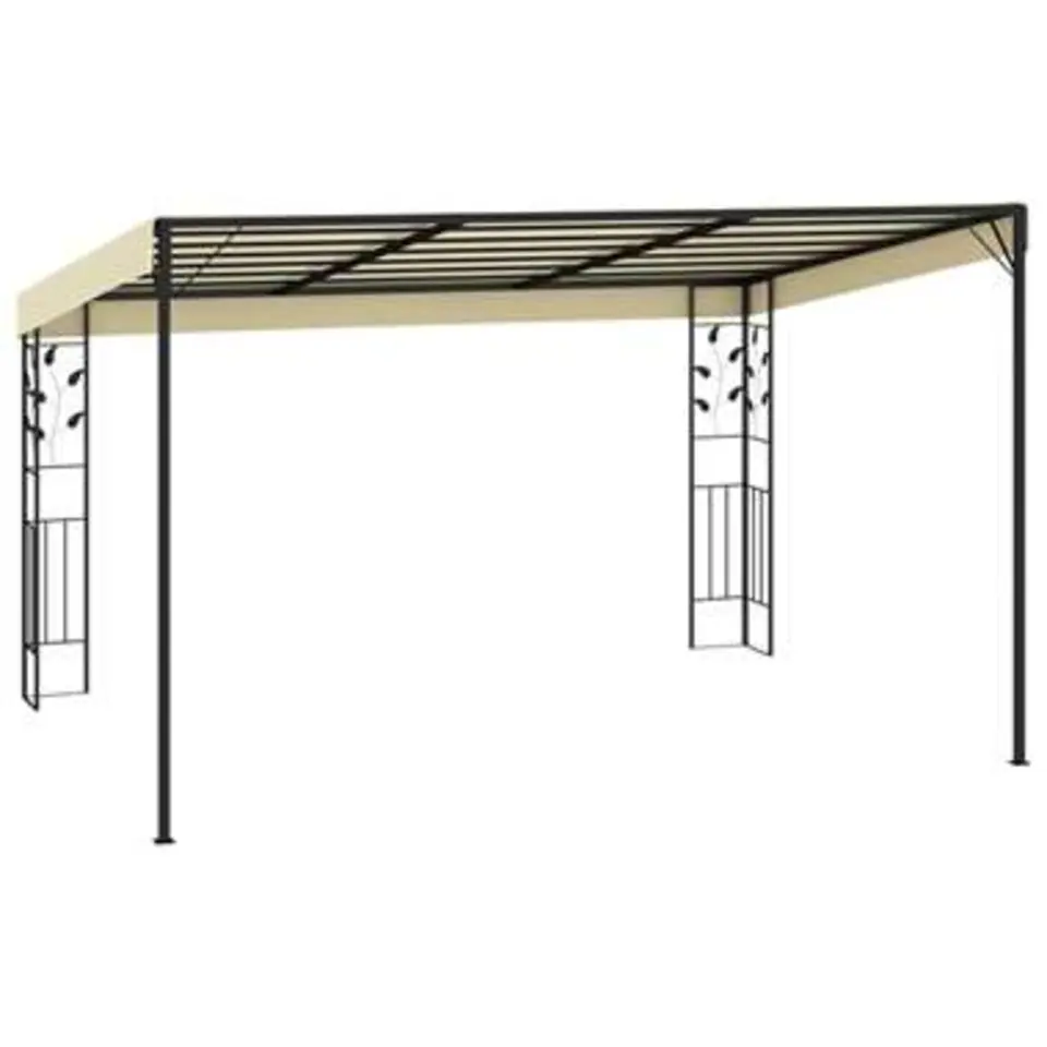 vidaXL - Tuinhuisje - Crème - Stof - 4 x 3 x 2.5 m