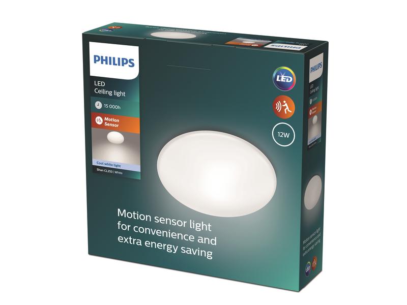 Philips Deckenleuchte Shan CL253 12W 4000K 1150 lm Sensor LED-Leuchte mit Bewegungssensor