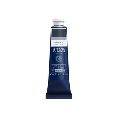 Lefranc Bourgeois - Peinture à l'huile - gris de Payne - transparent - fine - 40 ml
