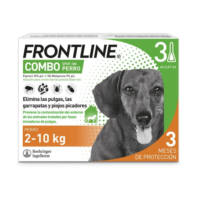 Pipetas antiparasitárias Frontline Combo para cães de pequeno porte