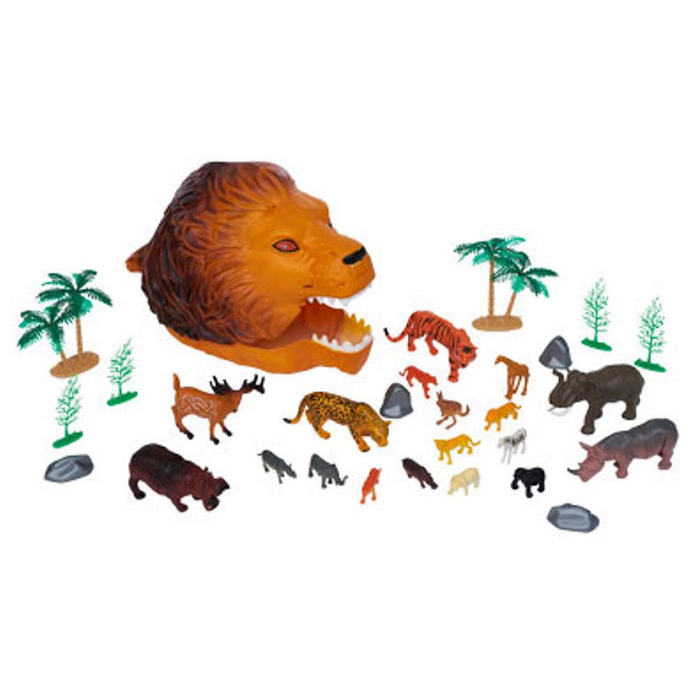 Tête de lion + 20 figurines
