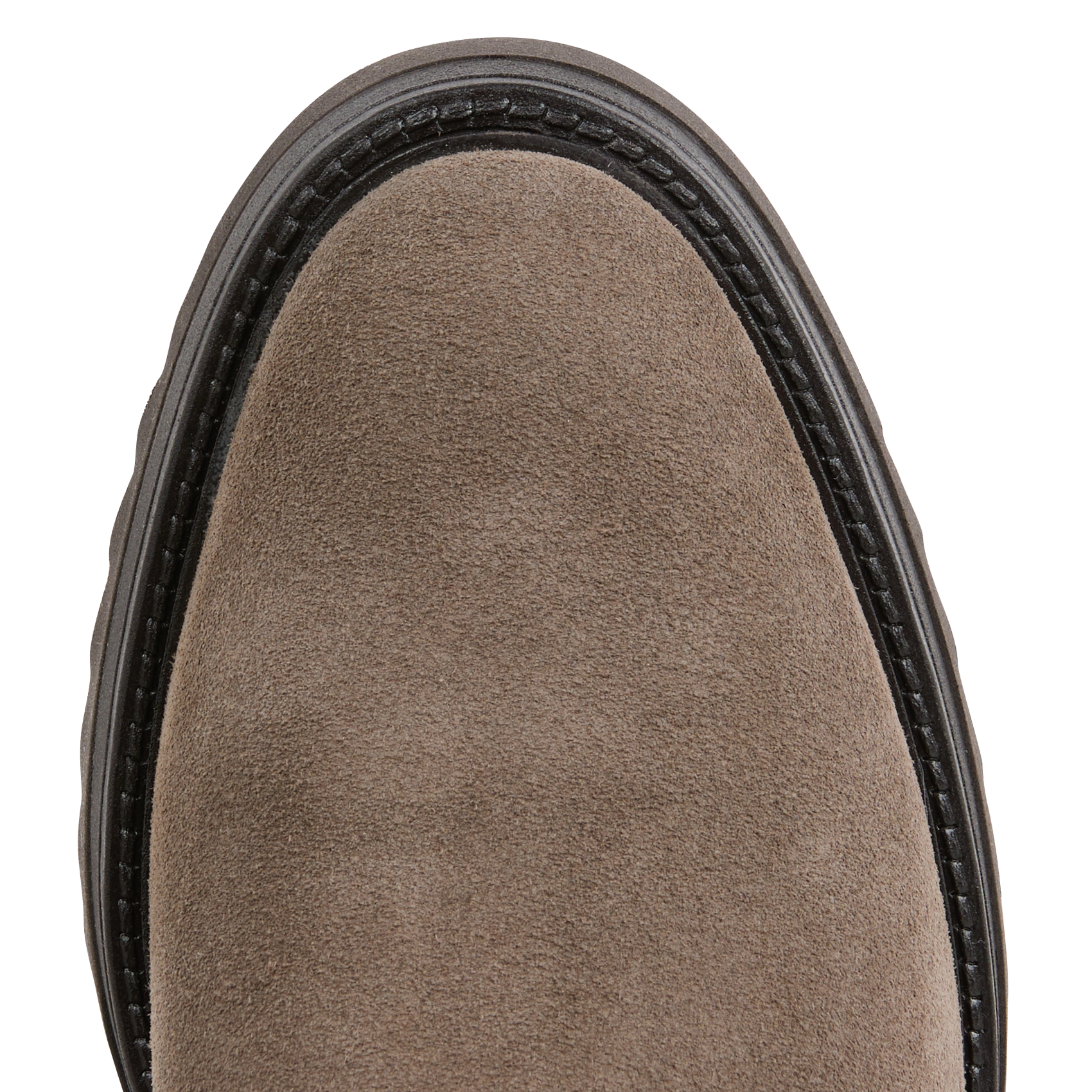 OPTIMISTE - Bottines en cuir velours | Beige