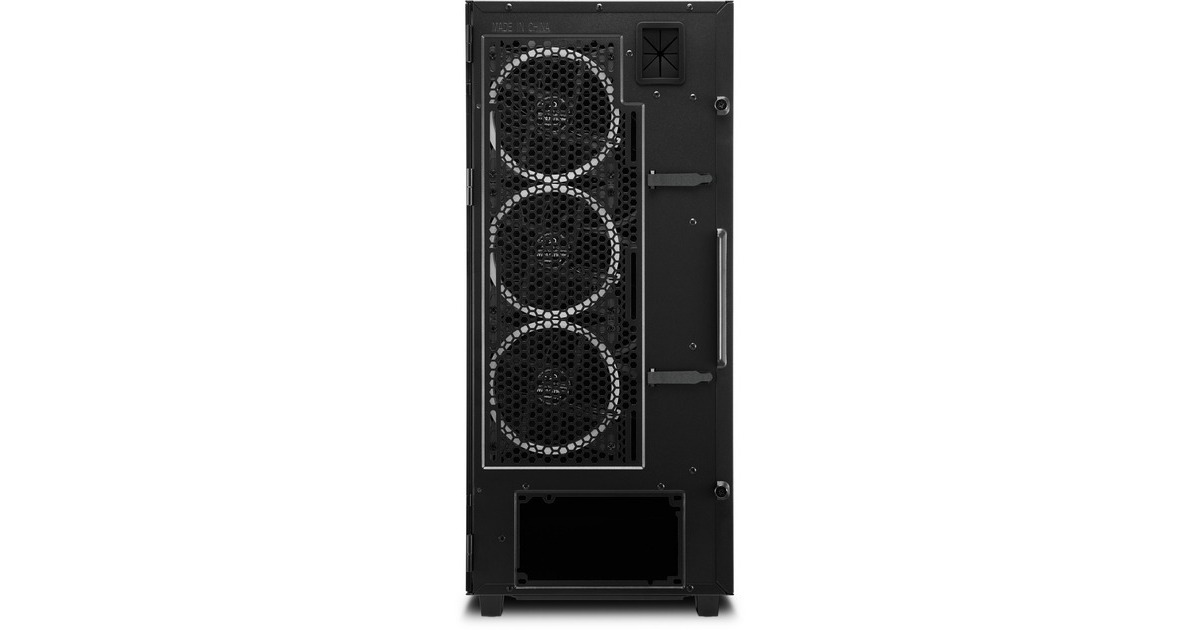 SharkoonREV300 midi tower behuizing  (Zwart | 4x USB-A | 1x USB-C | RGB | Tempered Glass)