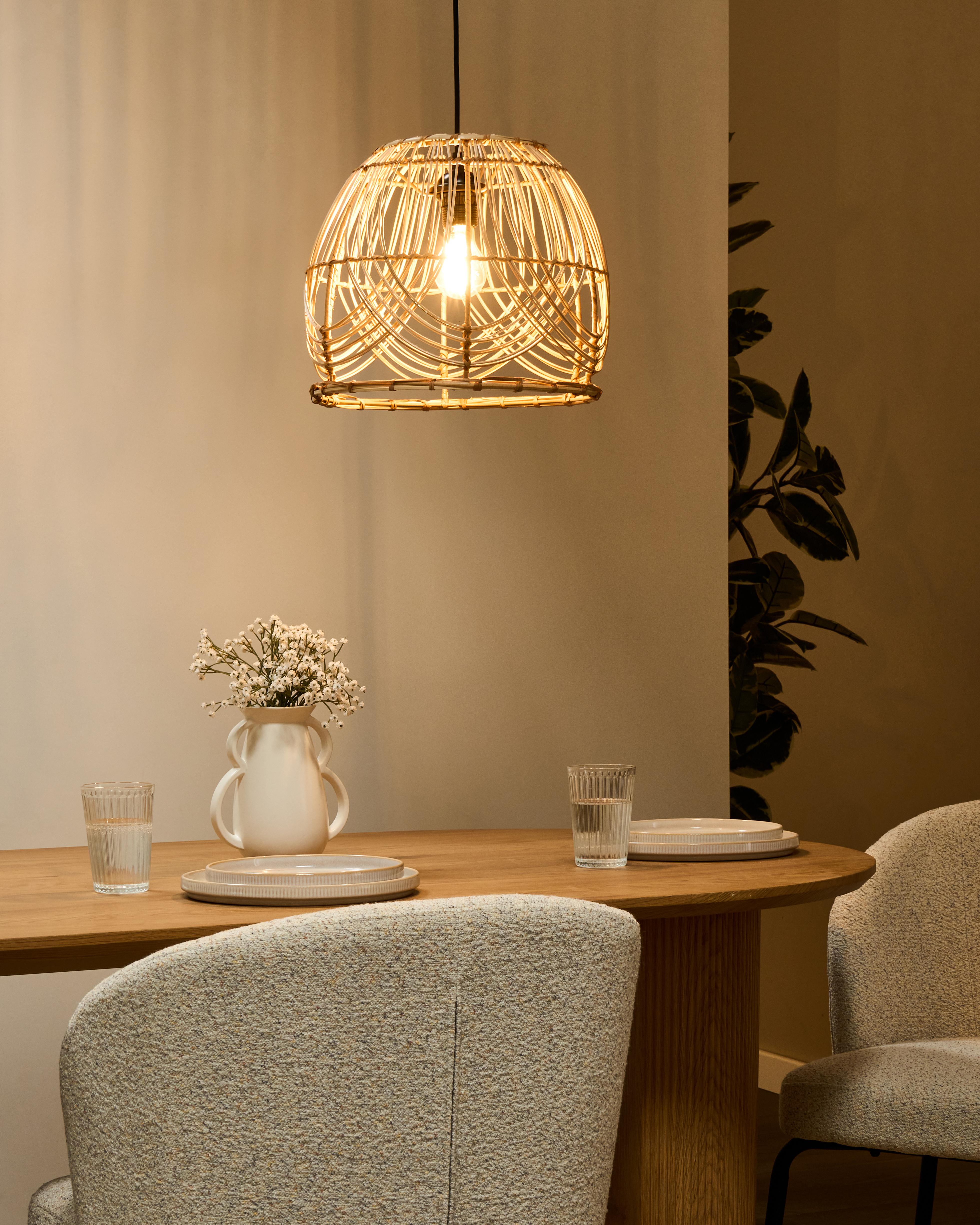 Hanglamp POSTRERO Rotan Natuurlijk