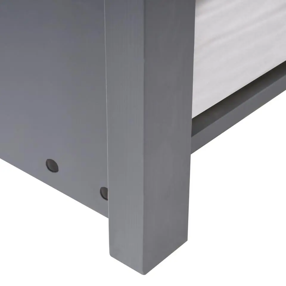 CRILLON - Onderschuifbed - Grijs - 90 x 200 - Hout
