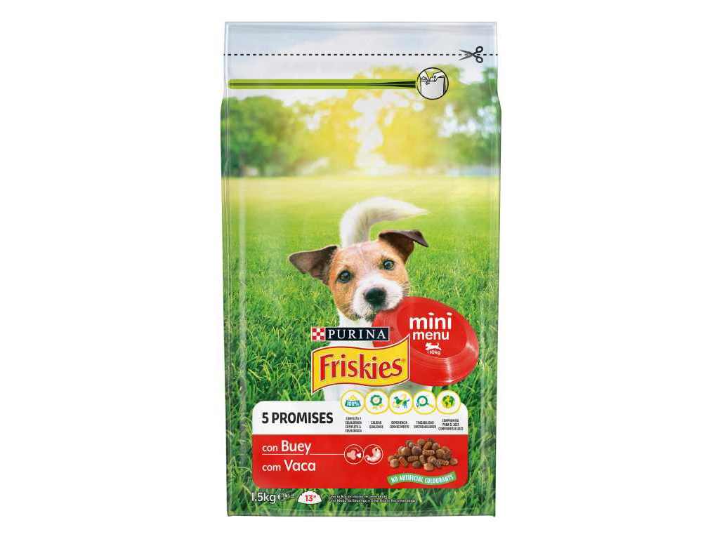 RAÇÃO PARA CÃO FRISKIES MINI MENU VACA 1.5KG