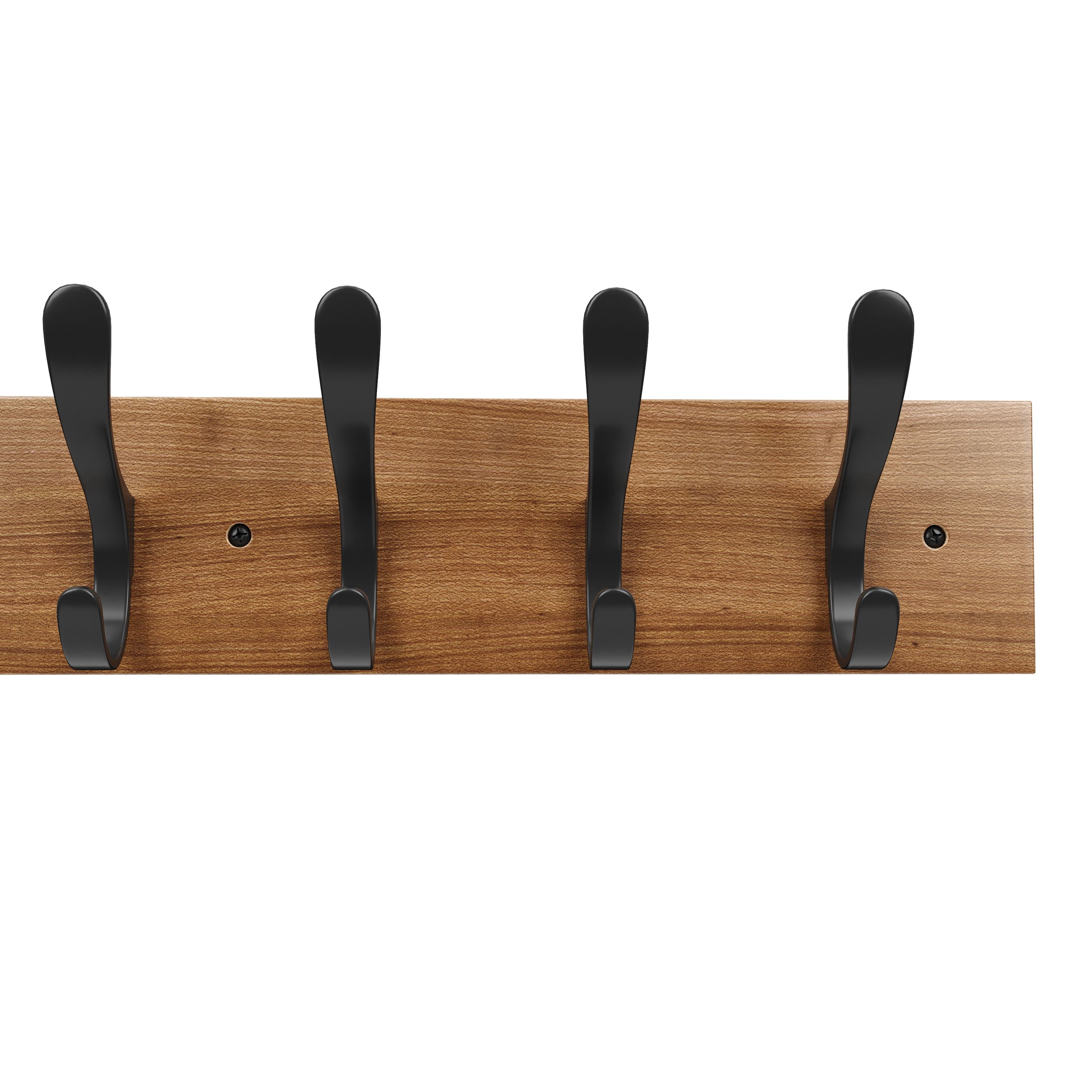 Wandgarderobe Holz BERGAMO mit 6 Haken 44 x 8 cm