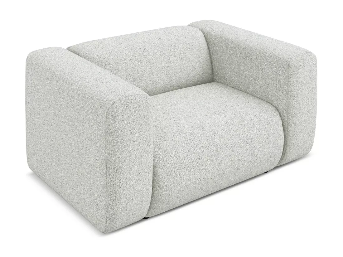 Fauteuil en tissu texturé - beige - EKAHI