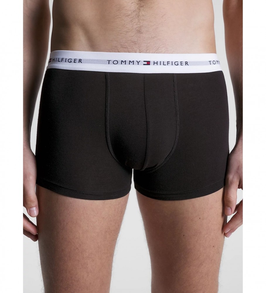 Pacote com 5 cuecas boxer Tommy Hilfiger pretas