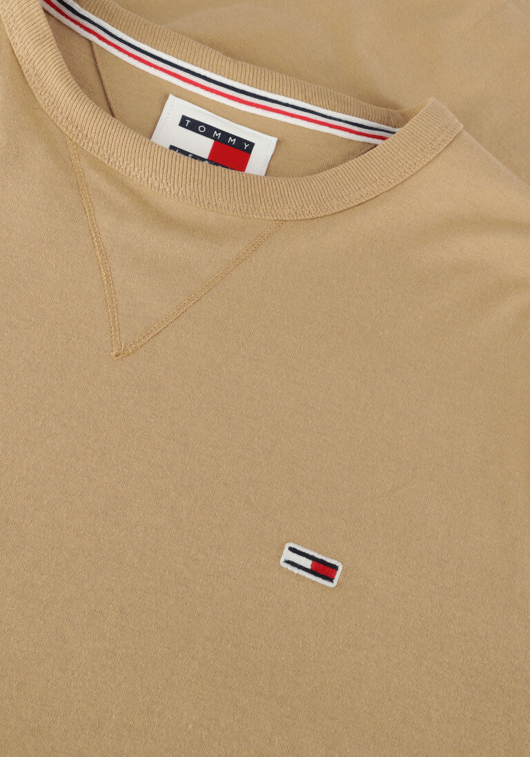 TOMMY JEANS beige tommy jeans t-shirt tjm slim rib detail tee