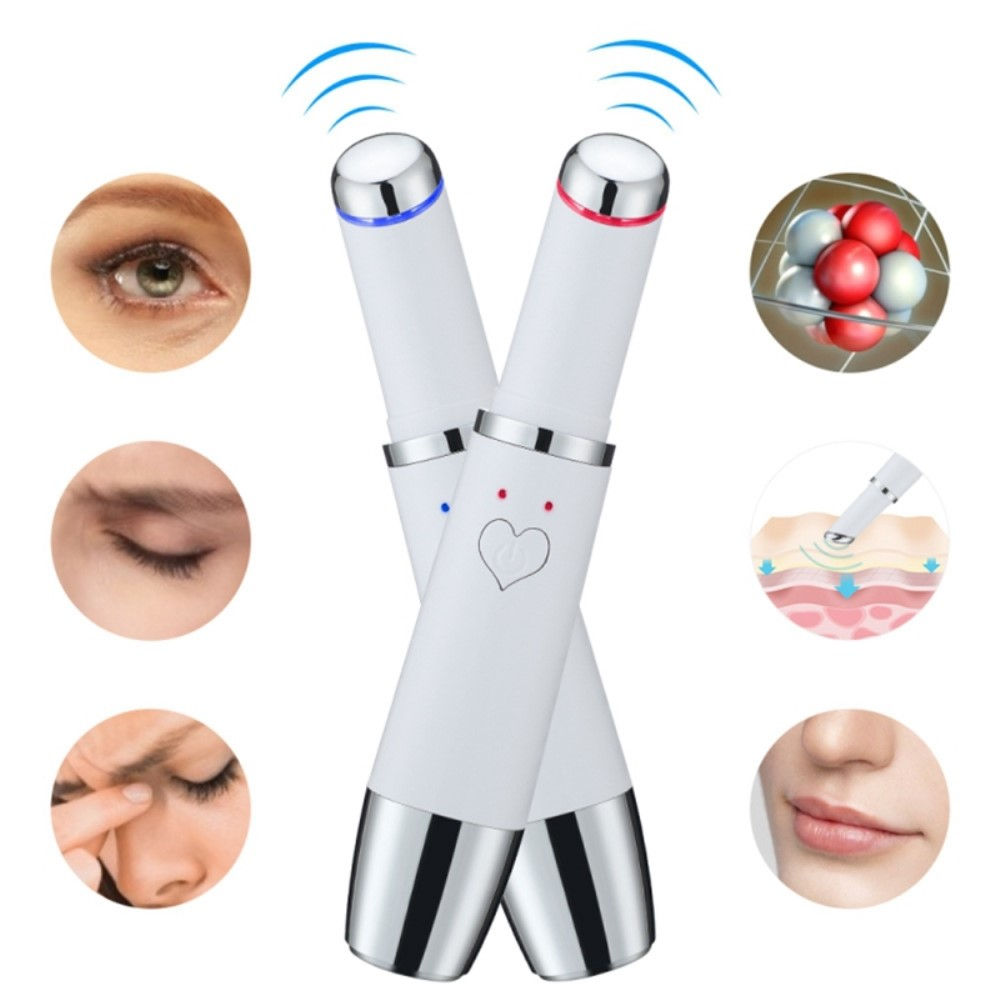 Wiederaufladbarer USB Augen Massage Stab Elektrischer Wärme Stick - Weiss