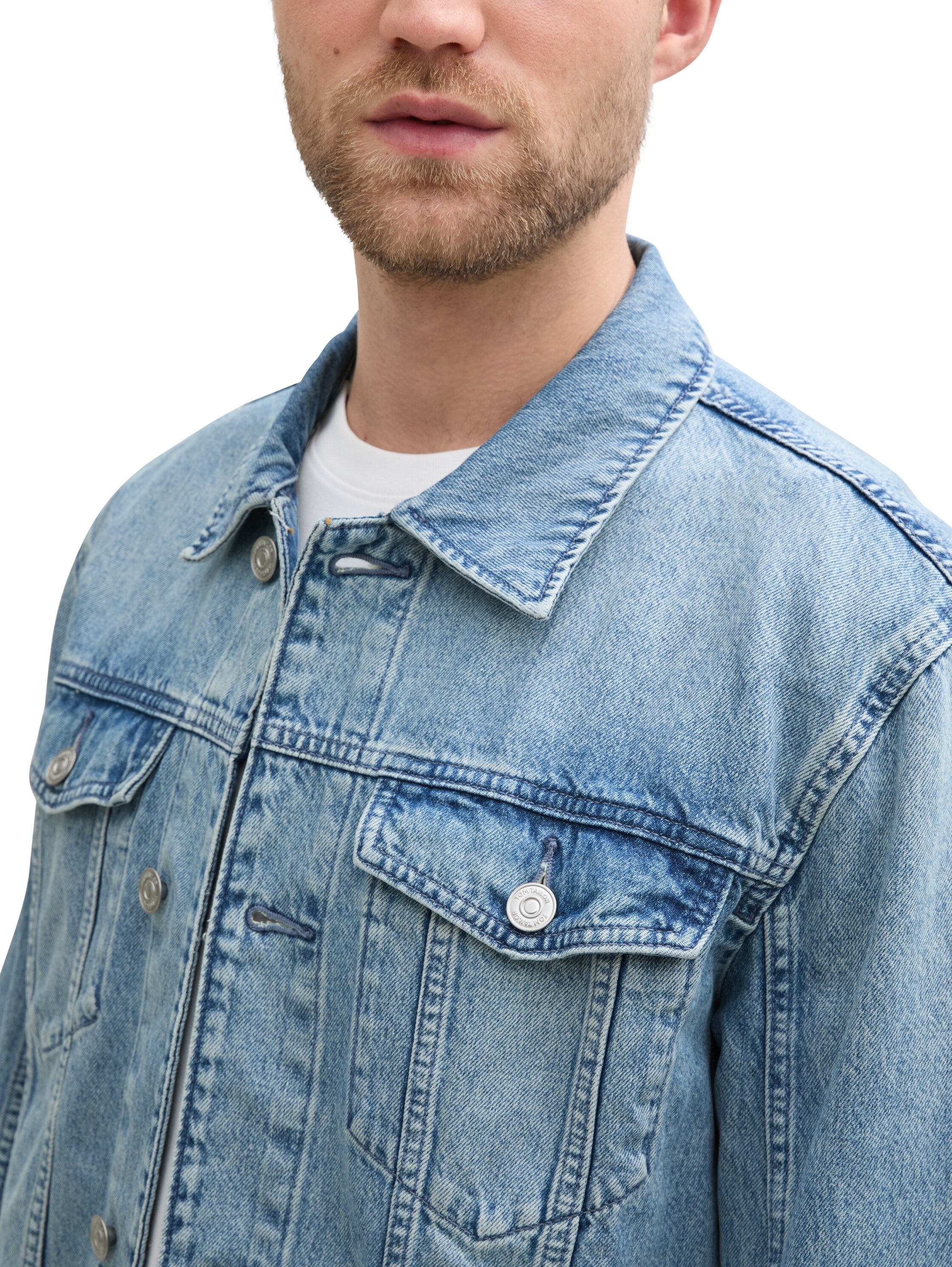 TOM TAILOR Jeansjacke ohne Kapuze mit Reverskragen