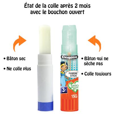 Cléopâtre Cléostick - 6 bâtons de colle marine - 15 gr