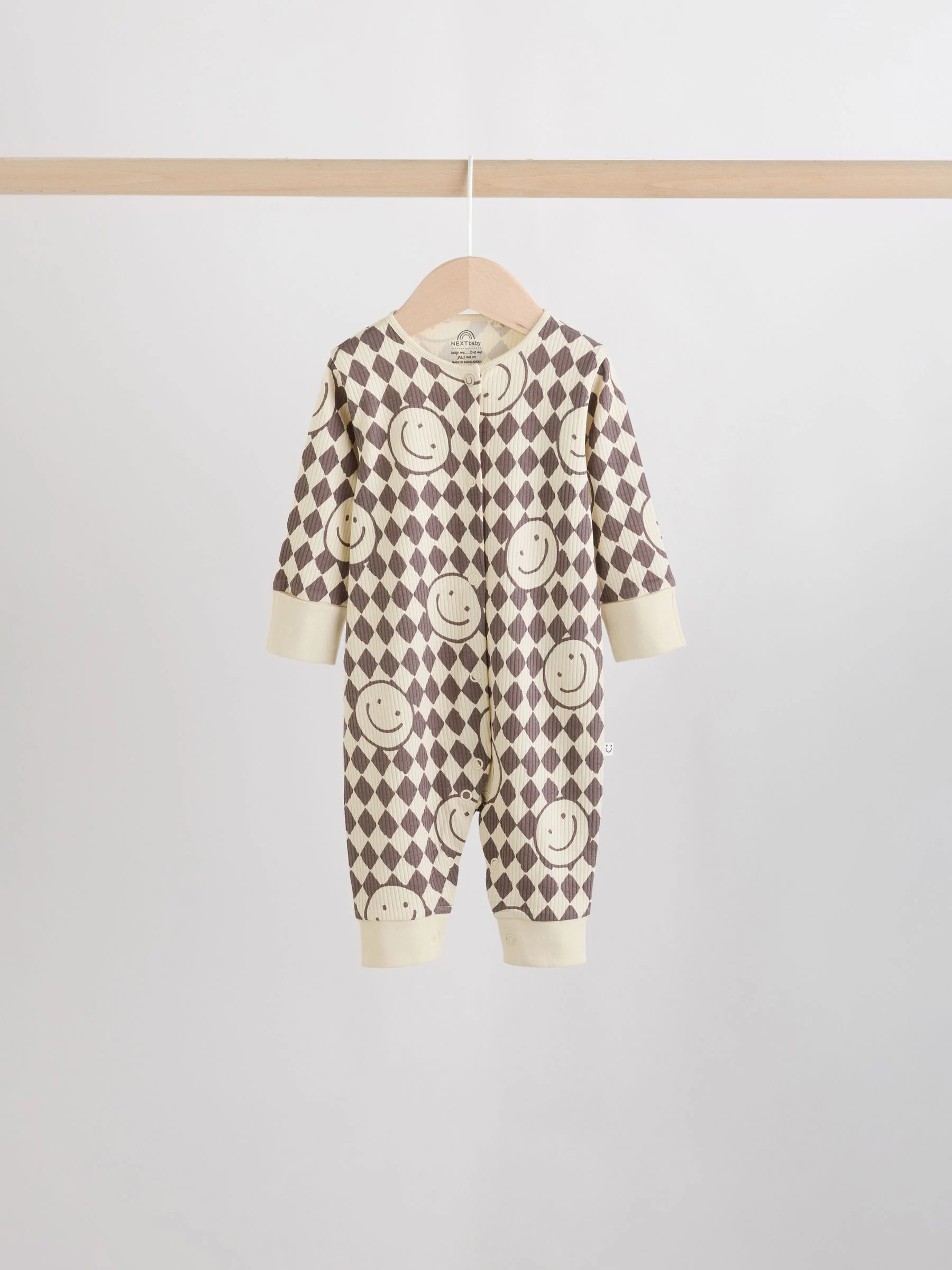 Monochroom - Set van 4 voetloze babypyjama's (0 mnd-2 jr)