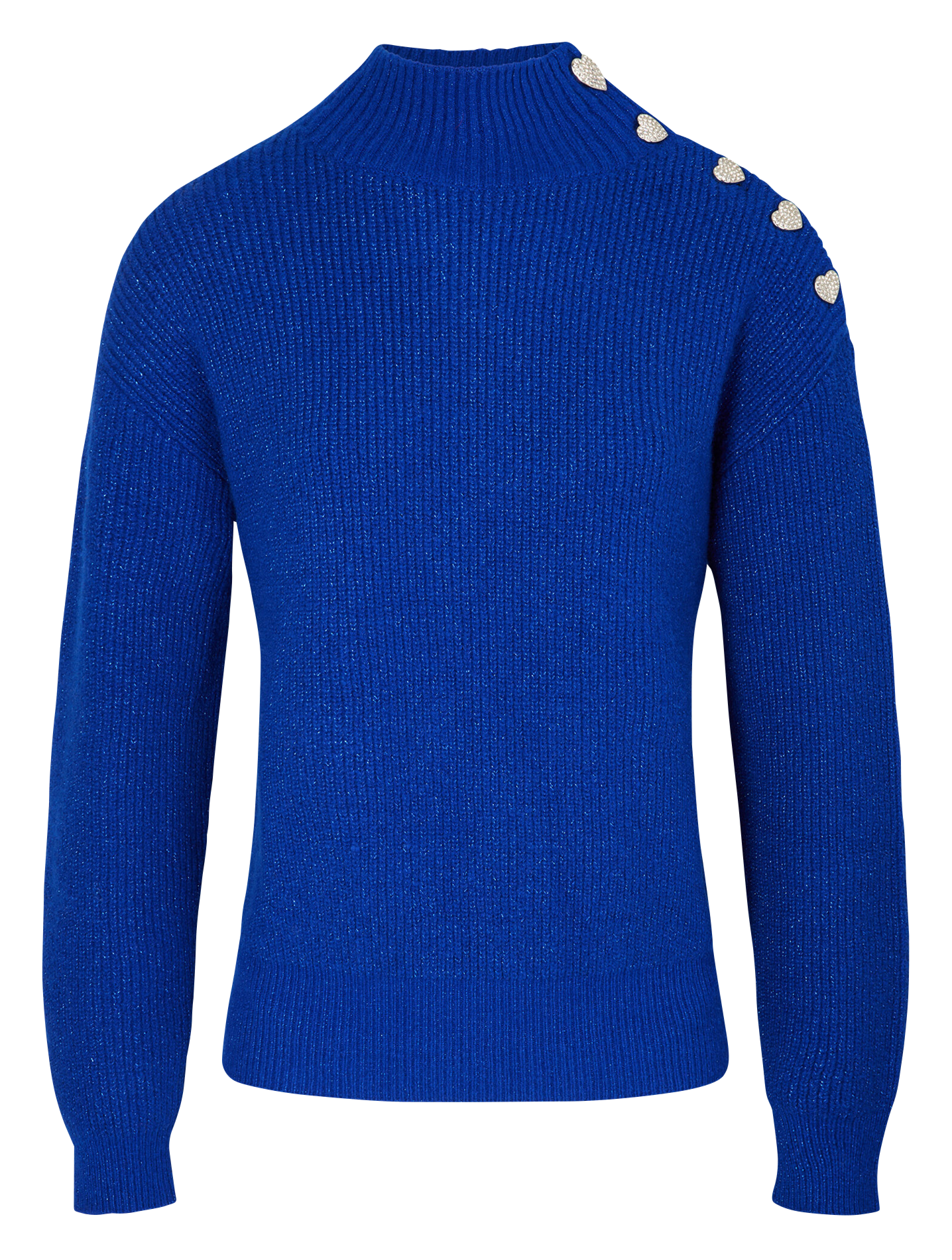 MSTORI - Pull droit col montant | Bleu