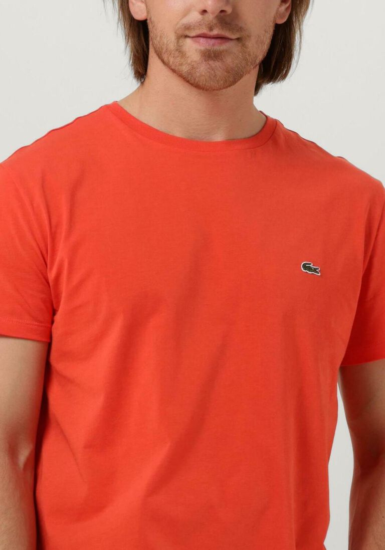LACOSTE oranje lacoste t-shirt 1ht1 men's tee-shirt 1121