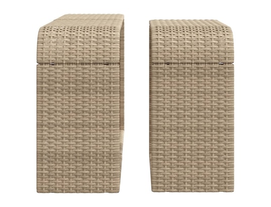 VIDAXL - Patère étagères de rangement 2 pcs beige résine tressée