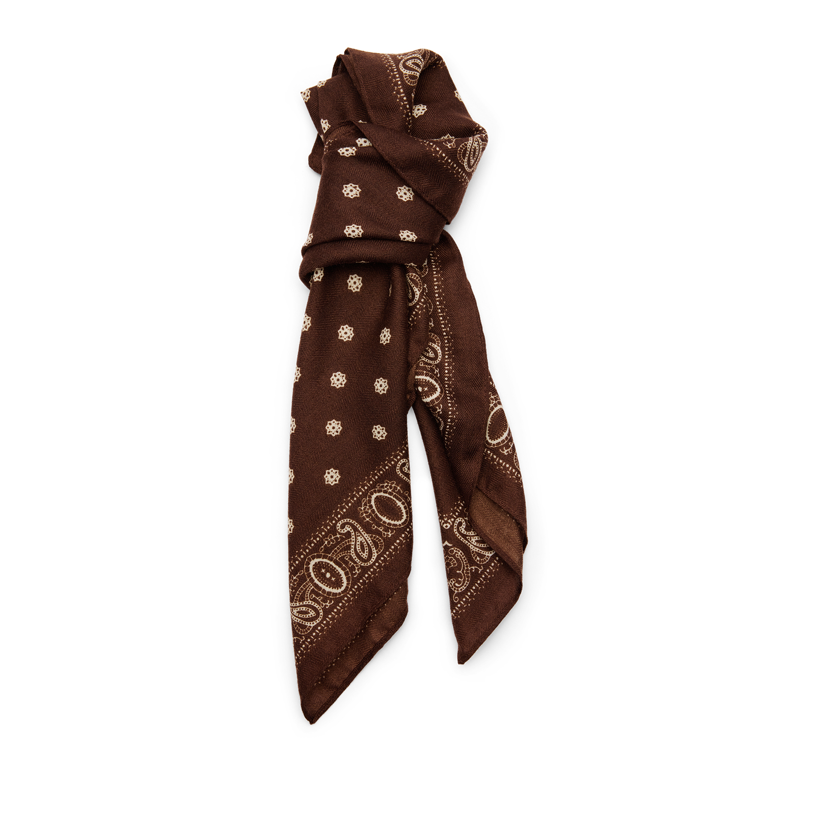Bruin sjaaltje met beige details