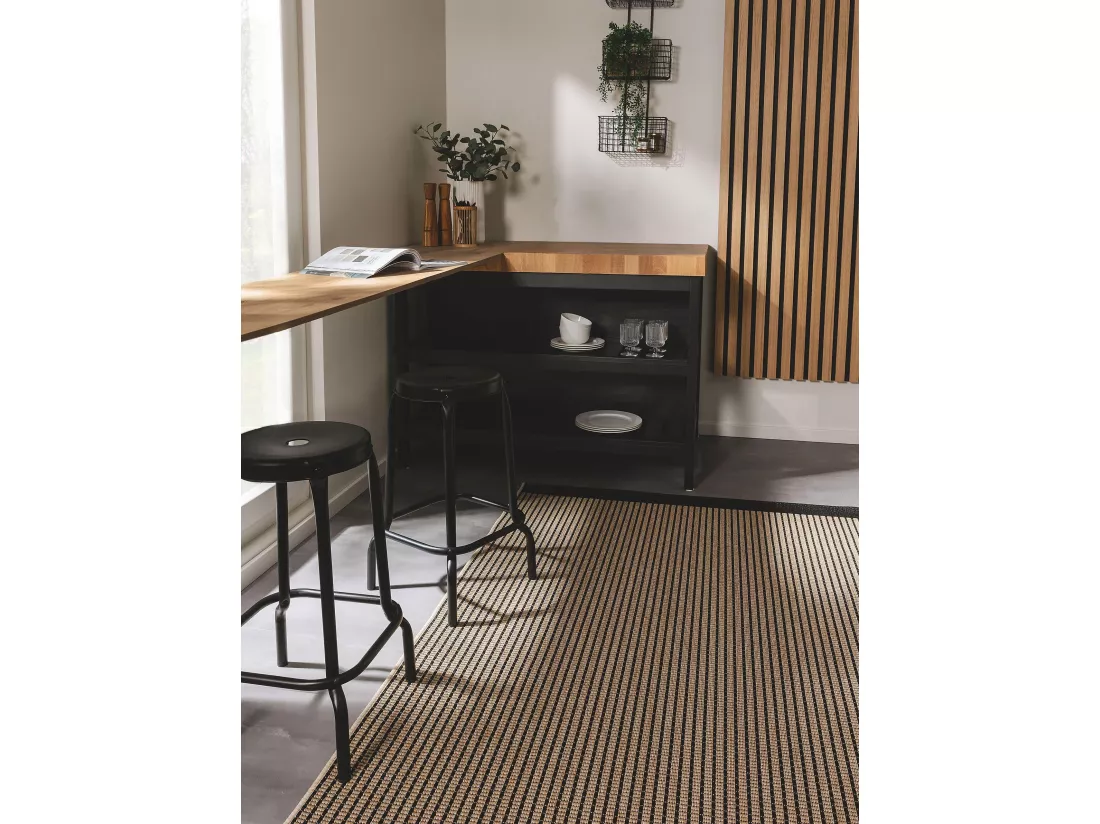 Tapis d'extérieur & intérieur Naoto Beige/Noir 140x200 cm