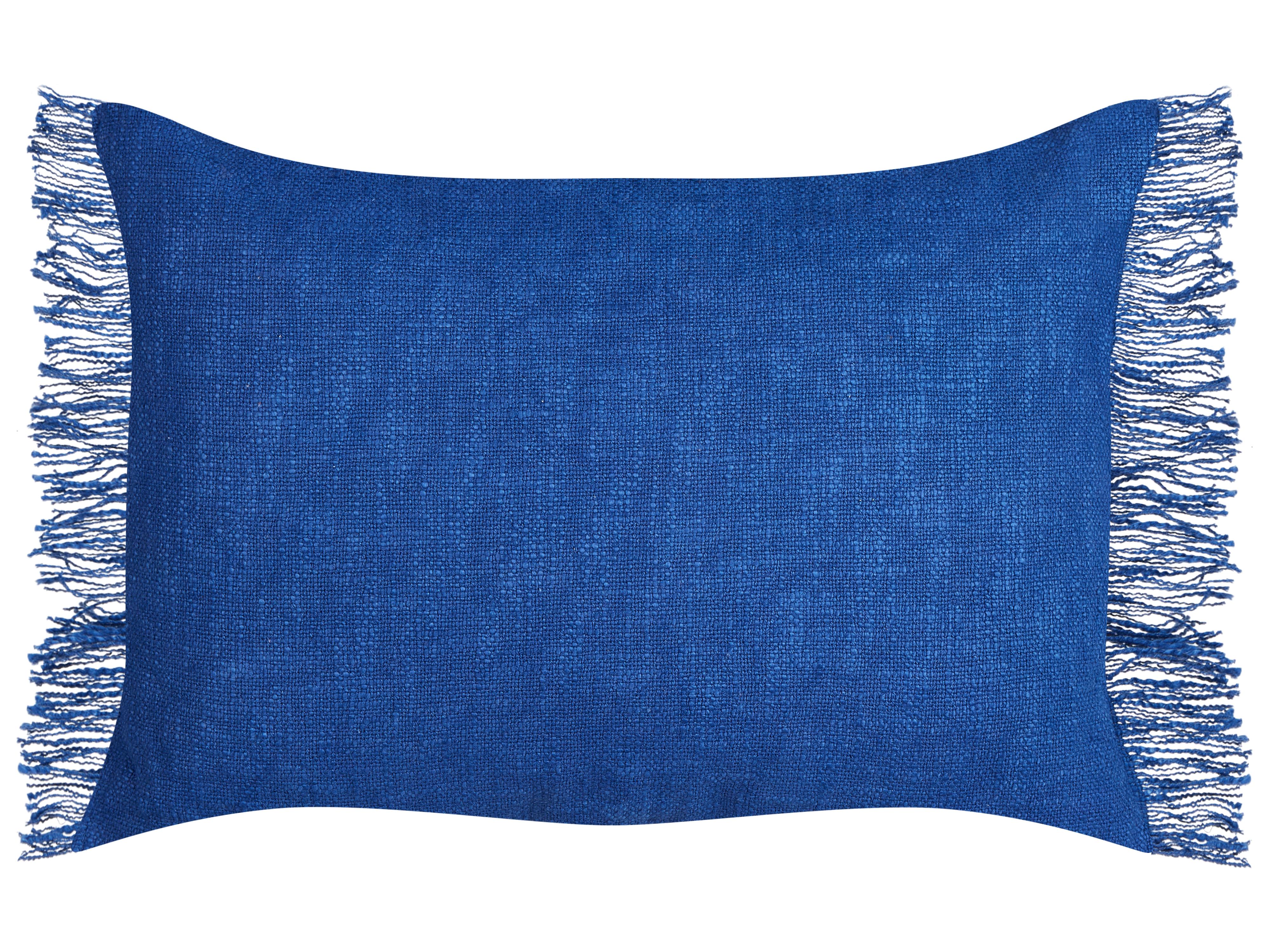 Set van 2 sierkussens MABA Katoen 50 x 35 cm Marineblauw effen