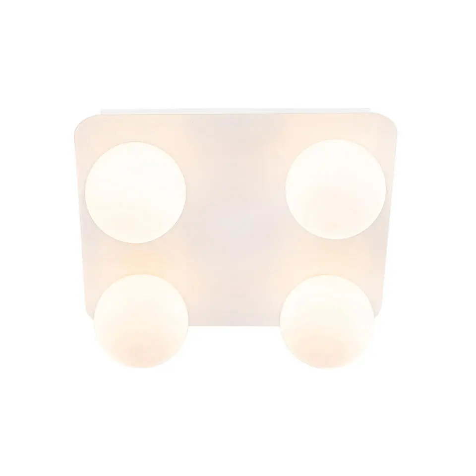 Qazqa plafondlampen buiten cederic wit g9