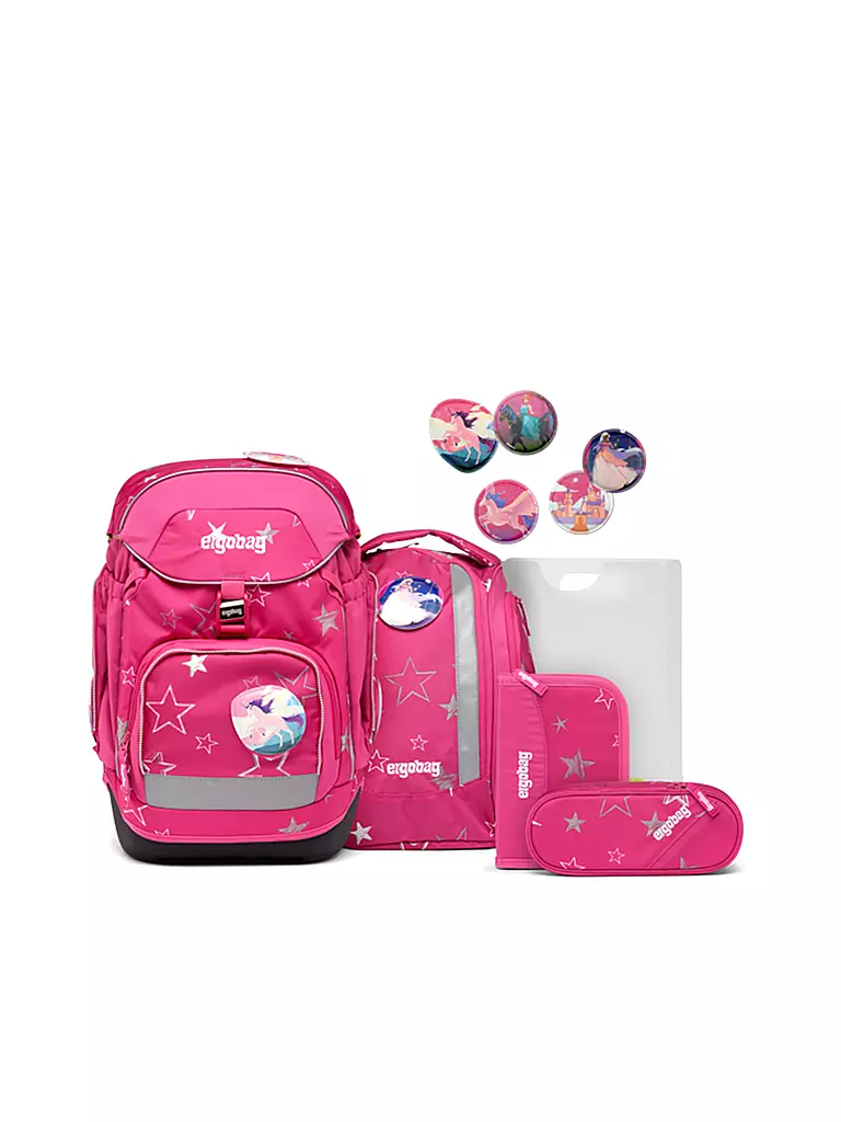 ERGOBAG Schultaschen Set 6tlg PACK - Sternzauberbär  pink