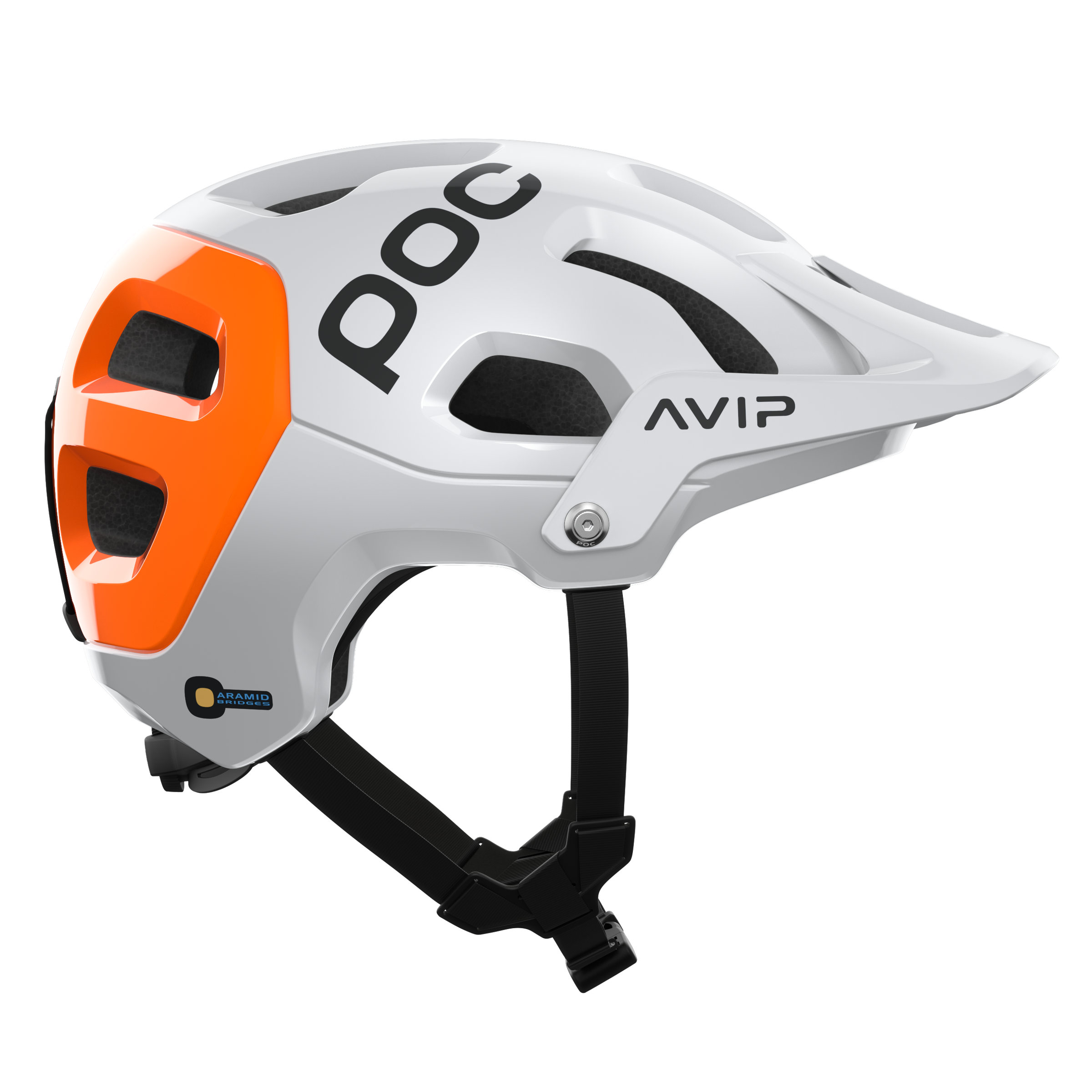 POC Tectal Race MIPS NFC Hydrogen White/Fluorescent Orange AVIP