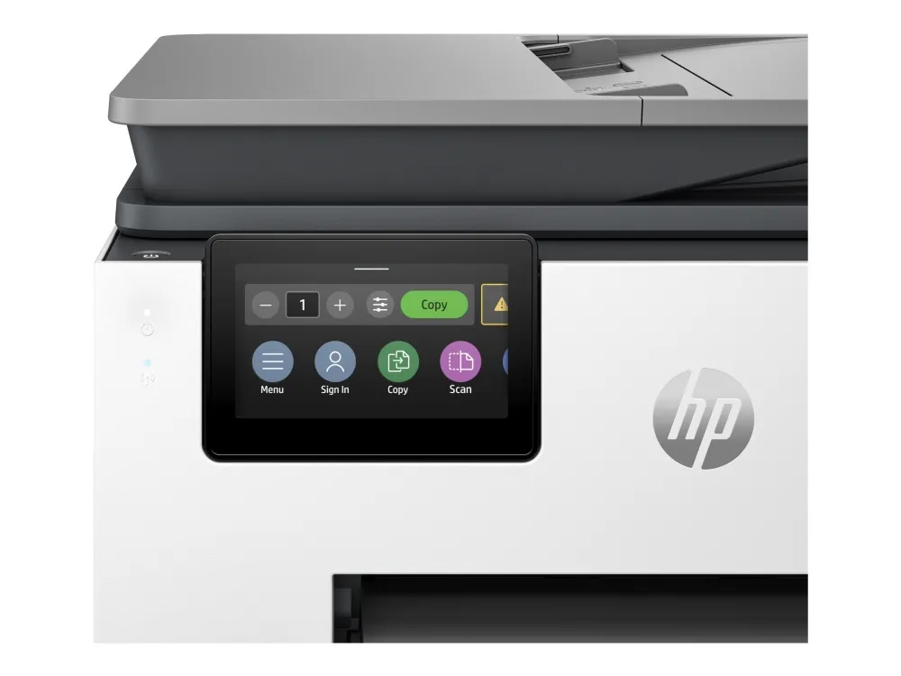 HP Officejet Pro 9130b All-in-One - Multifunktionsprinter - farve - blækprinter - Legal (216 x 356 mm) (original) - A4/Legal (medie) - op til 23 spm (kopiering) - op til 25 spm (udskriver) - 250 ark - 33.6 Kbps - USB 2.0, LAN, Wi-Fi(ac), USB vært - c