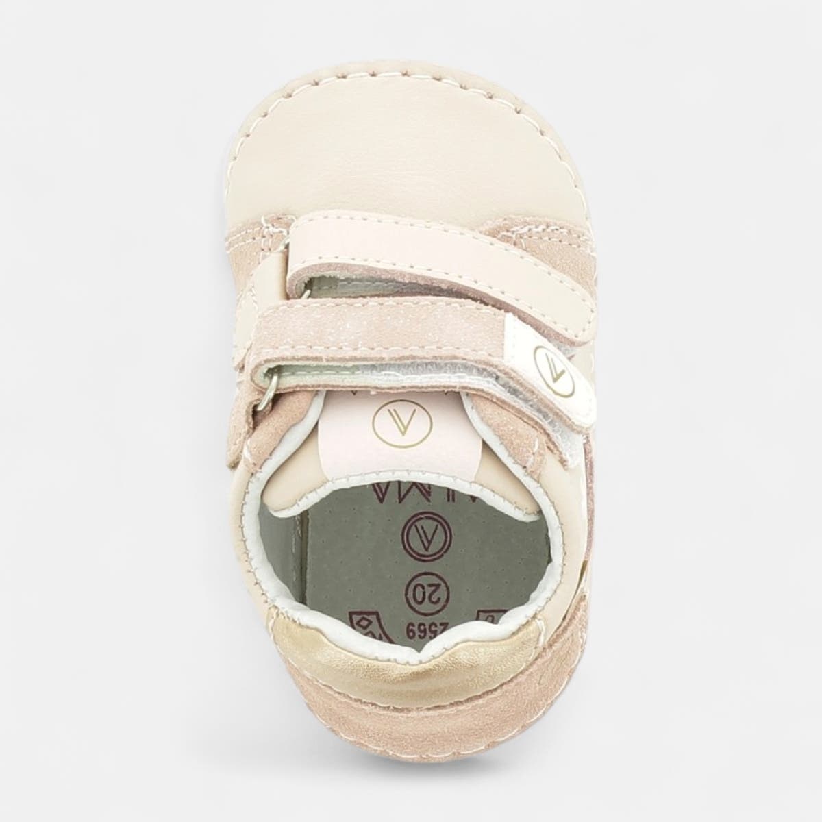 Baskets hautes Bébé fille en cuir rose