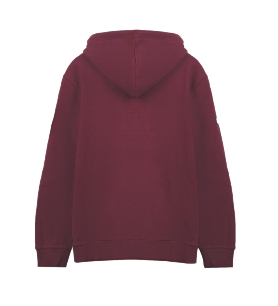 Moletom Superdry Athletic com estampa Script, nas cores bordô e lilás.