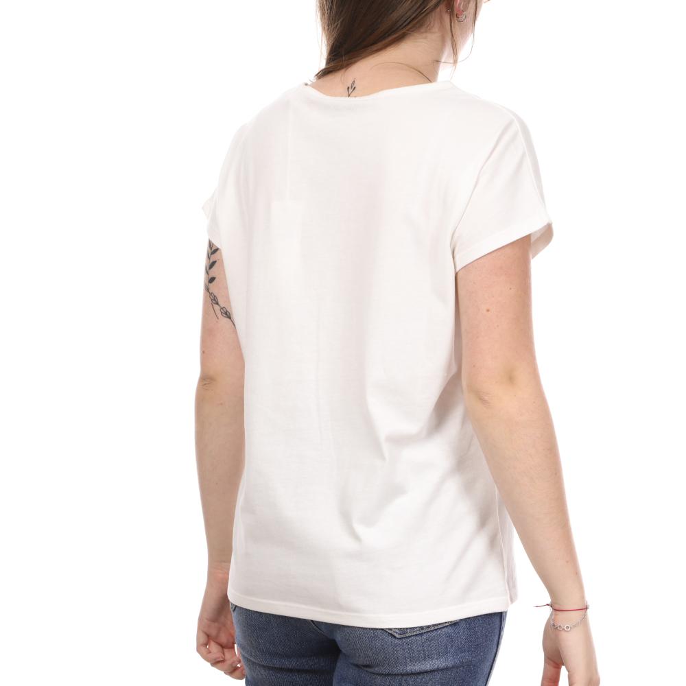Teddy Smith T-shirt Blanc Femme Teddy Smith Rose