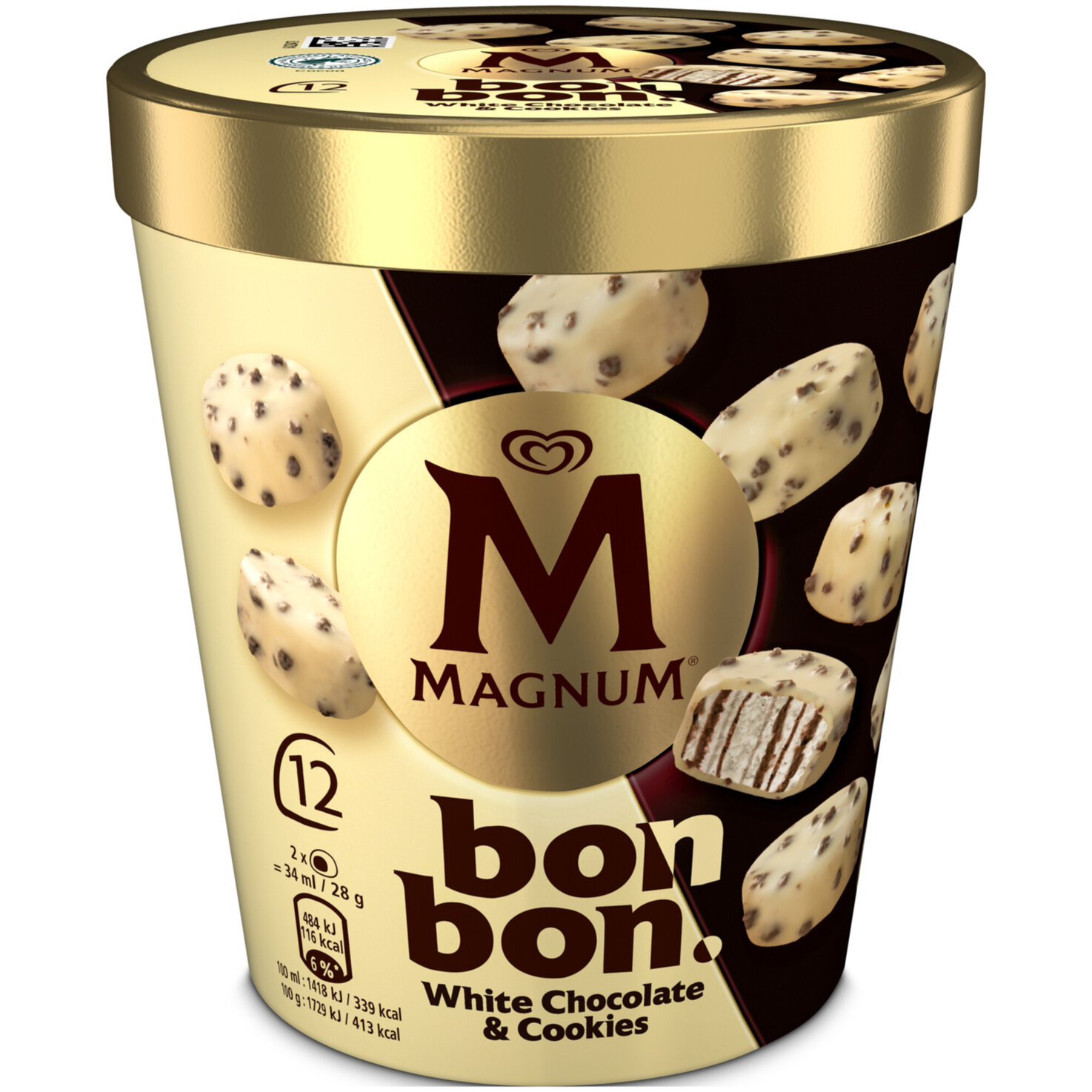 Magnum Bonbon White Choclat Cookies 12x17ml