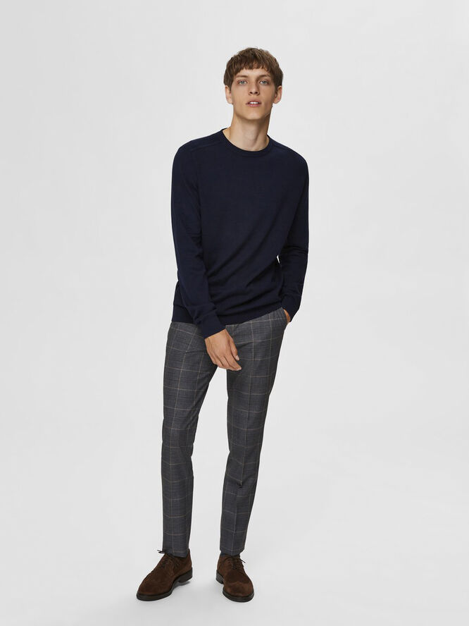 Selected Homme SLHBERG CREW NECK B NOOS Blå
