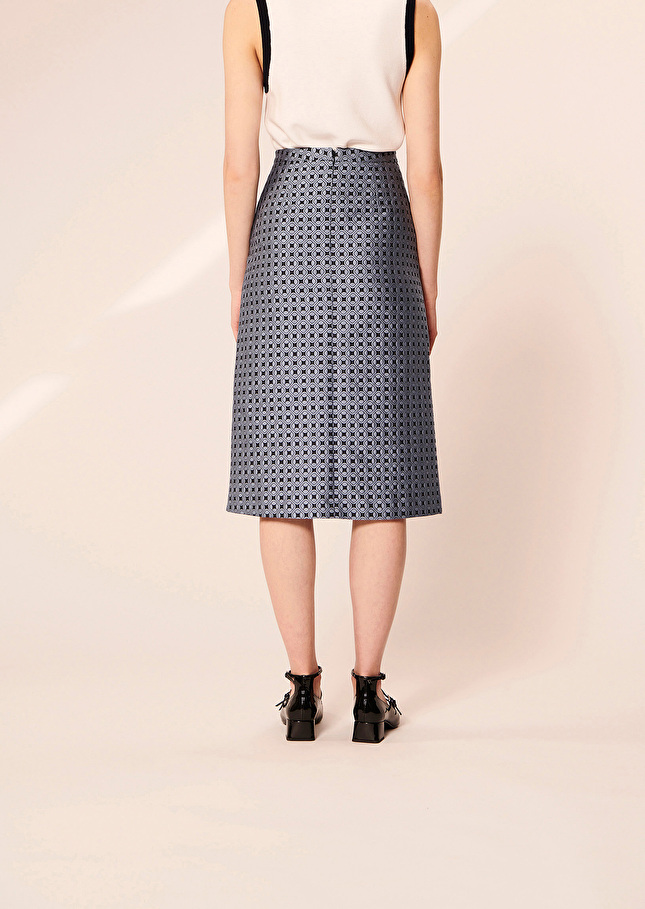 Jupe Joasbleue en jacquard