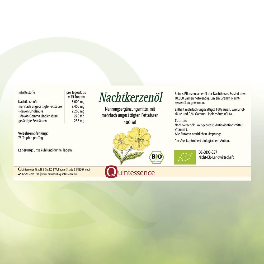 Nachtkerzenöl in Bioqualität von Quintessence