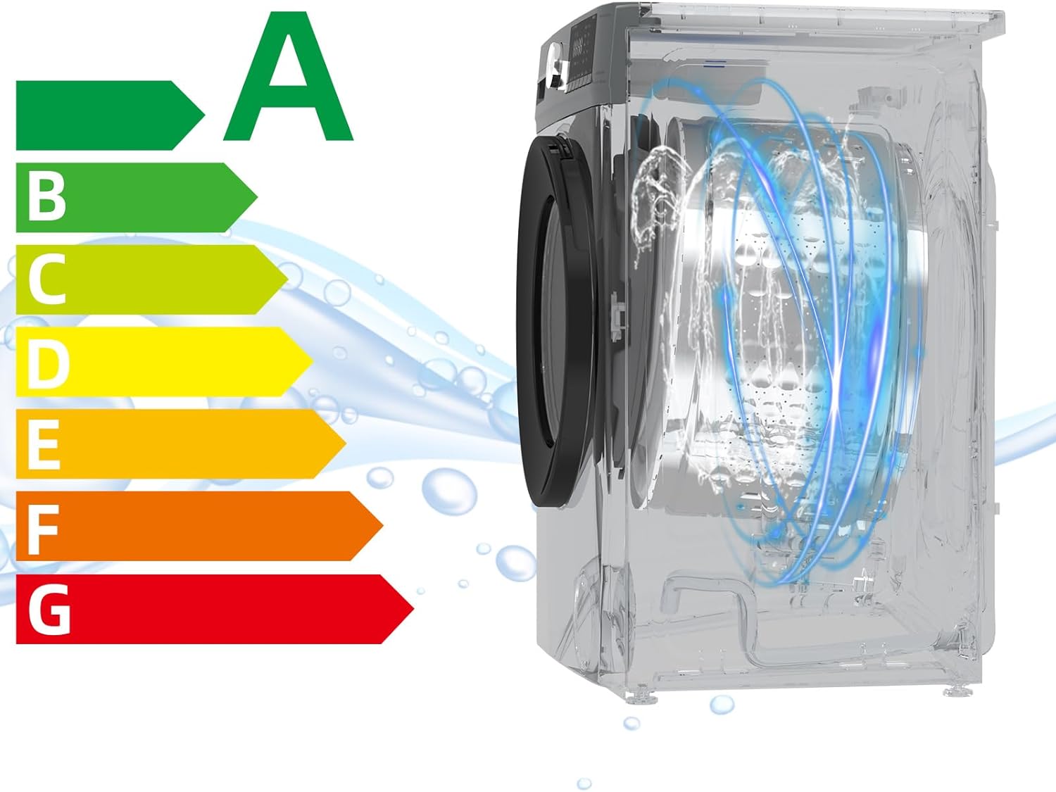 Machine à laver CHiQ CFL100-14586IM3XA, gris
