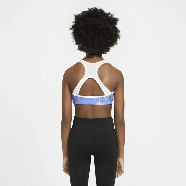 Nike Swoosh Reversible Printed Sports Bh Hvid