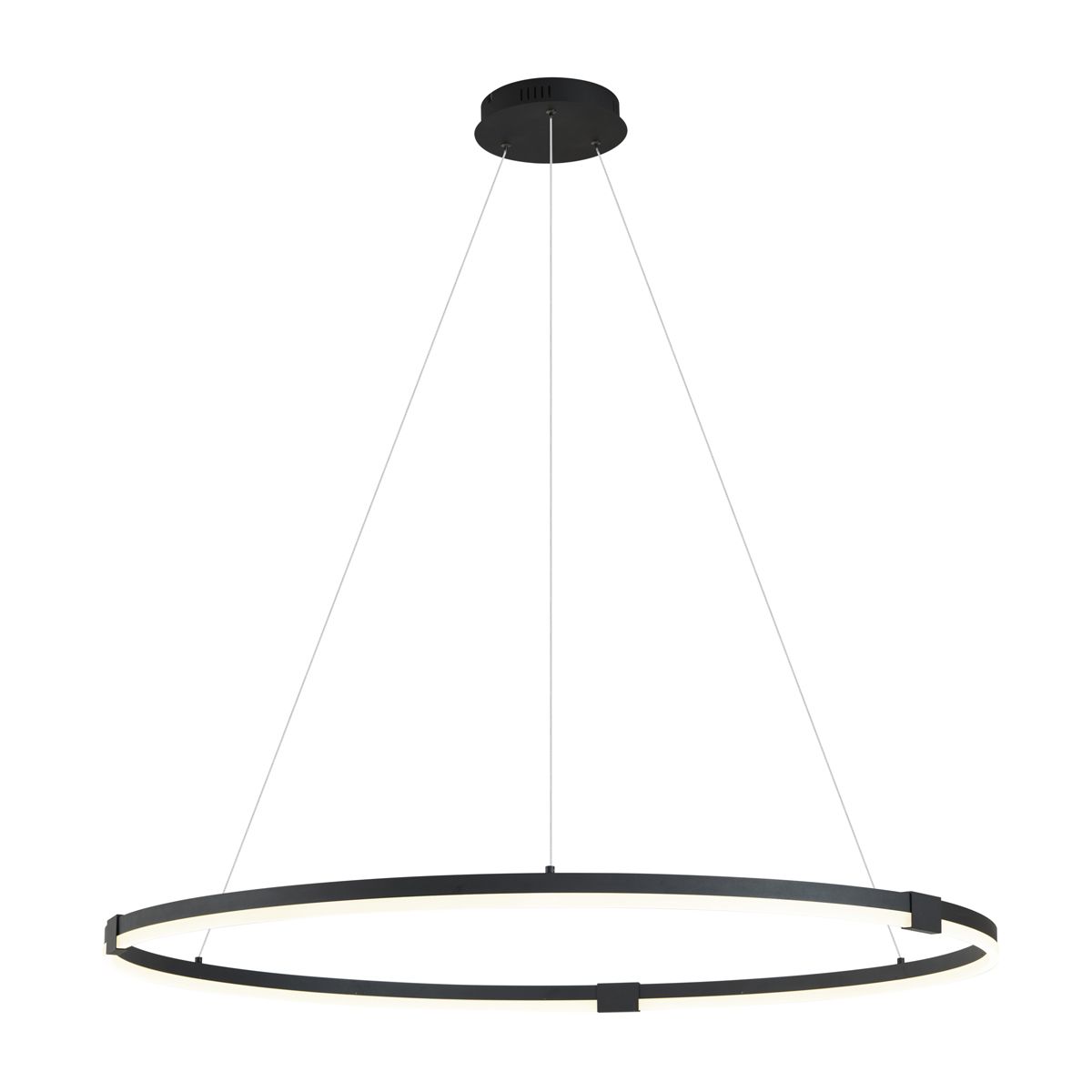 Design hanglamp zwart 120cm incl. LED 3-staps dimbaar - Anello